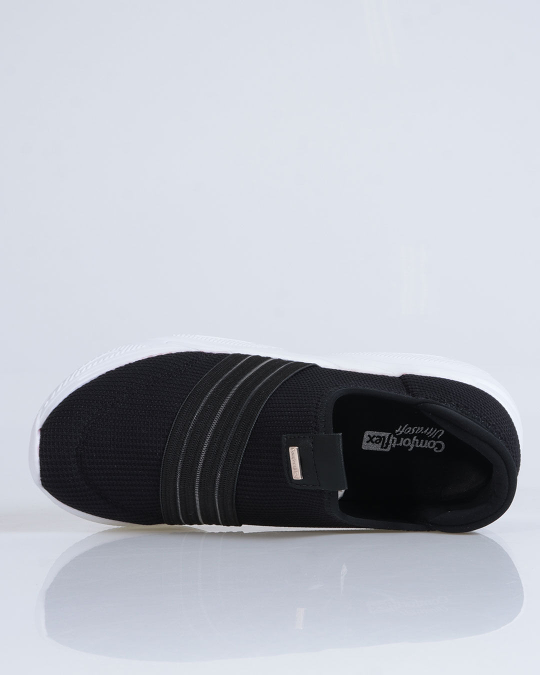 Tênis Feminino Casual Slip On Comfortflex Preto