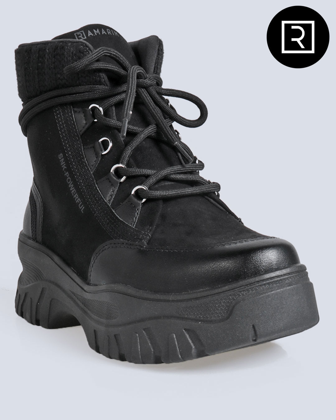 Tênis Feminino Chuncky Cano Alto Ramarim Preto