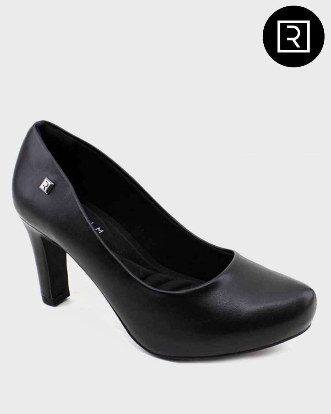 Peep Toe Sapato Ramarim Total Comfort Preto Sandália Lace Up Tiras