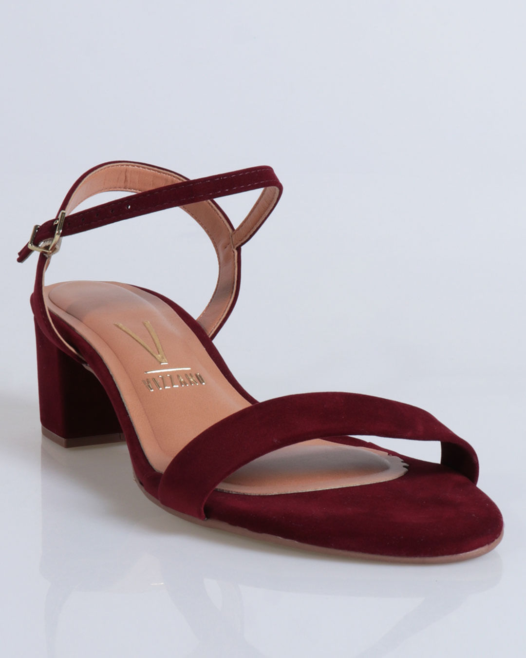 Sandália Camurça Salto Grosso Vizzano Vinho - Main Image