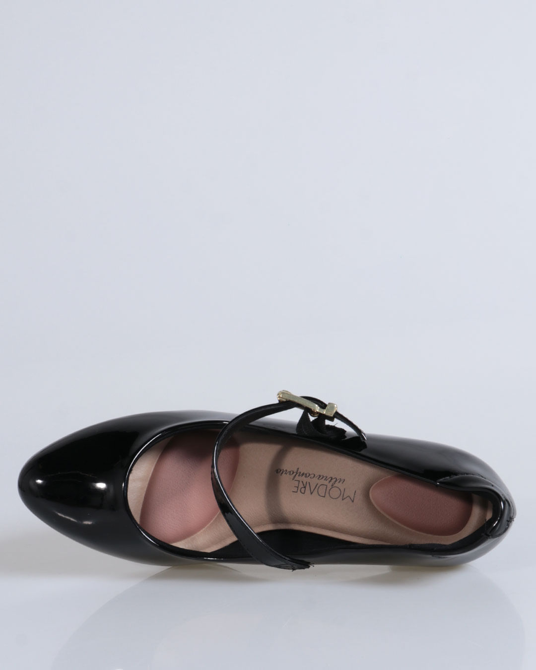Sapato Boneca Verniz Ultraconforto Modare Preto