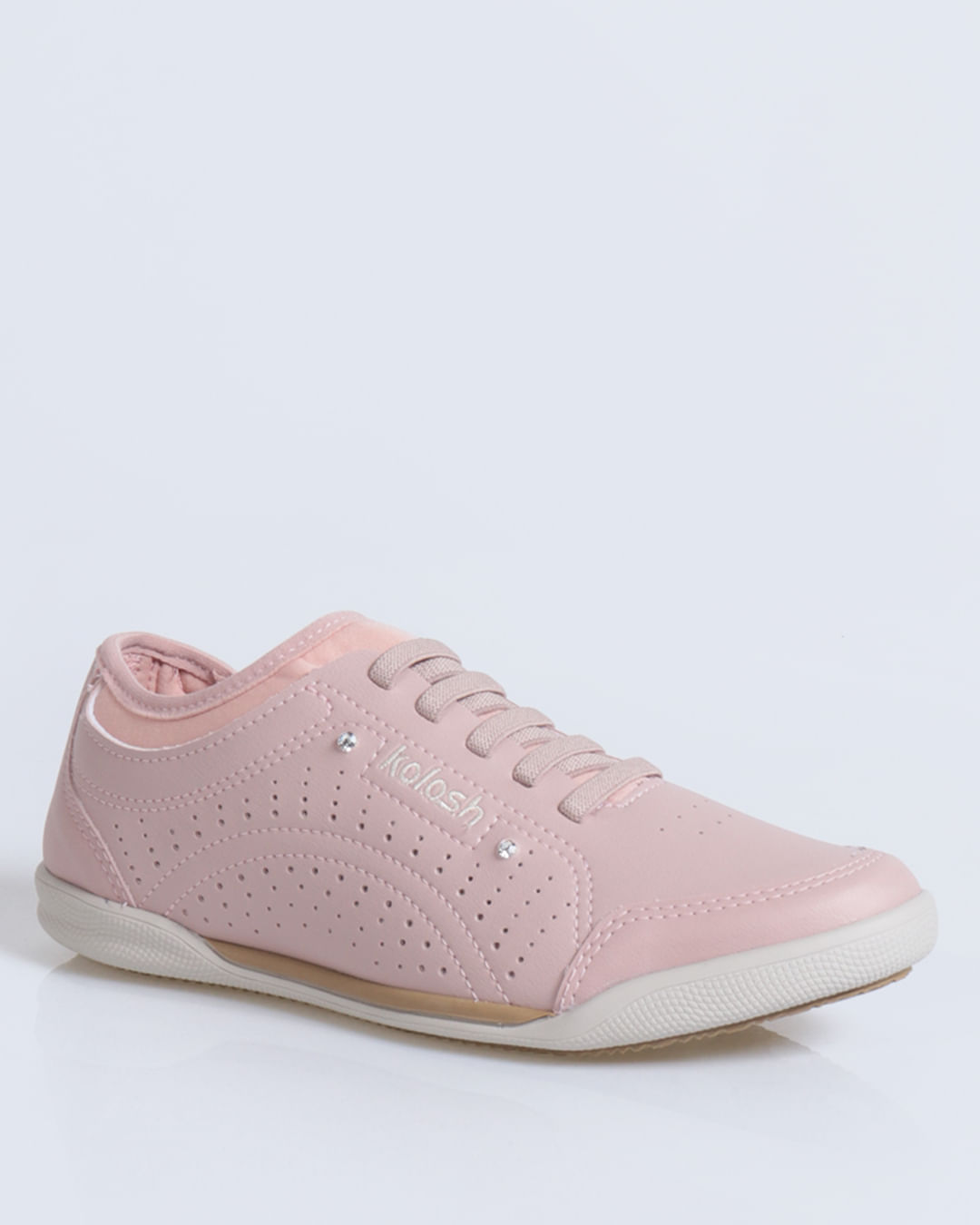 Tênis Feminino Casual Mali Com Strass Kolosh Rosa Lojas Torra