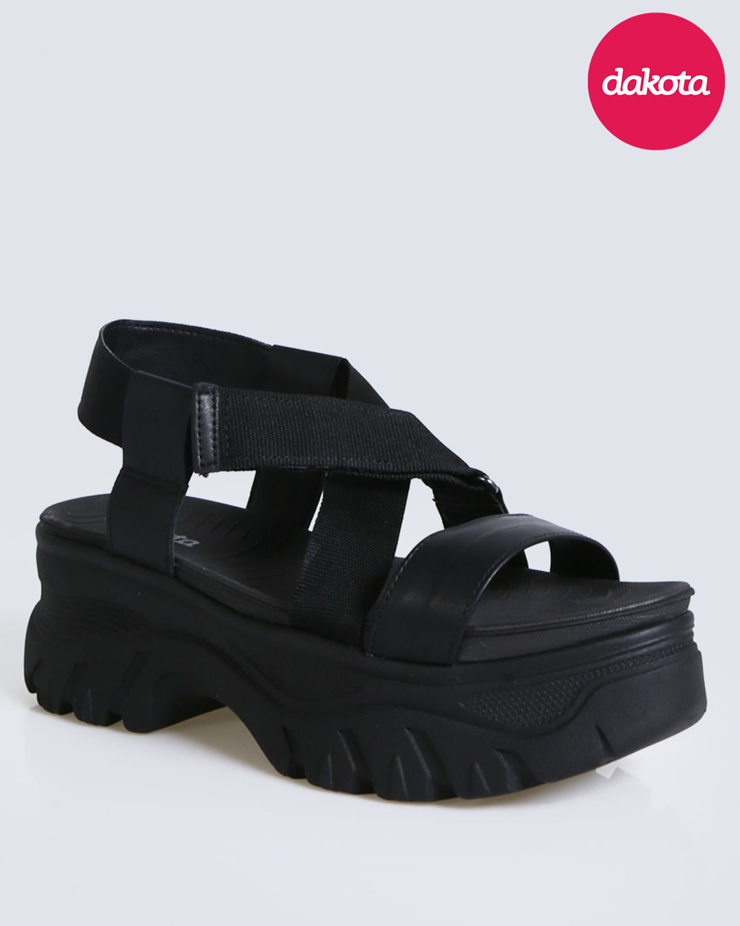 Sandália Papete Plataforma Dakota Preta