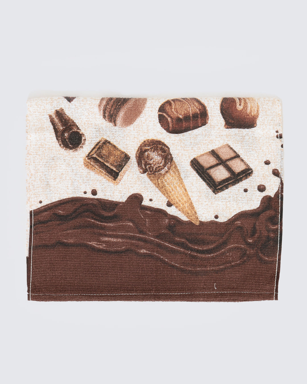Pano de Copa 40x65 Estampa Chocolate Teka Marrom | Lojas Torra