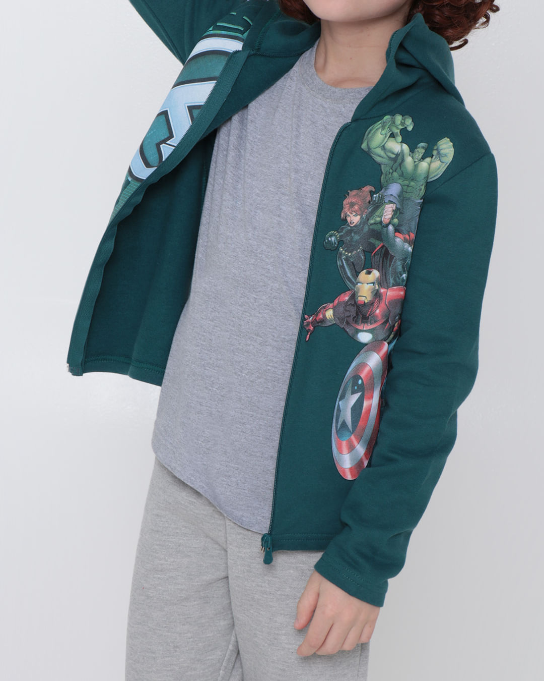 Conjunto Moletom Infantil Vingadores Marvel Verde