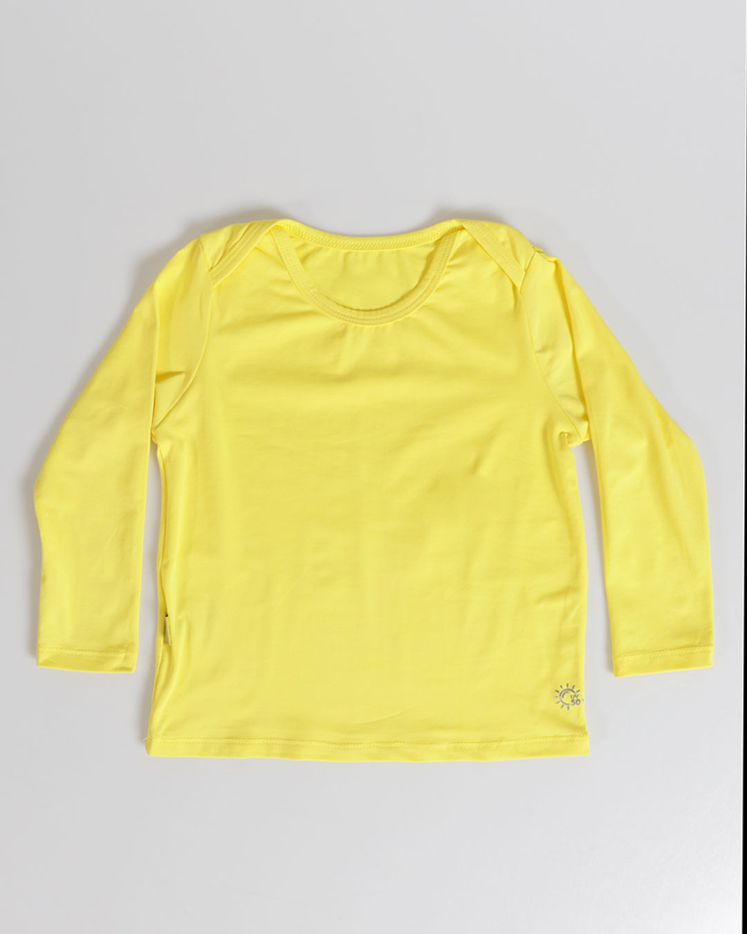 Blusa Bebê Praia UV 50+ Lisa Neon Amarela Lojas Torra