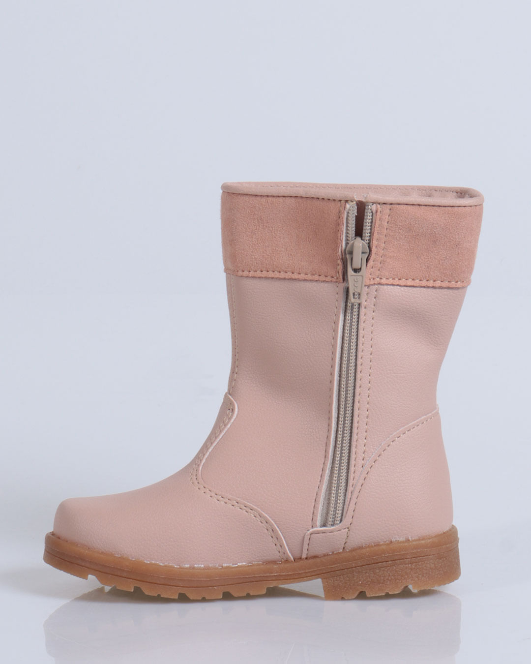 Bota Infantil Cano Médio Com Strass Rosa Claro Lojas Torra