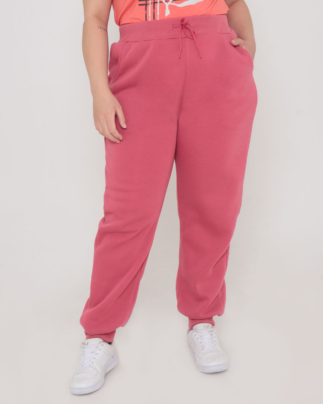 Calça Cargo CalÃ§a Jogger Rosa Feminina Calça Jogger Rosa Com