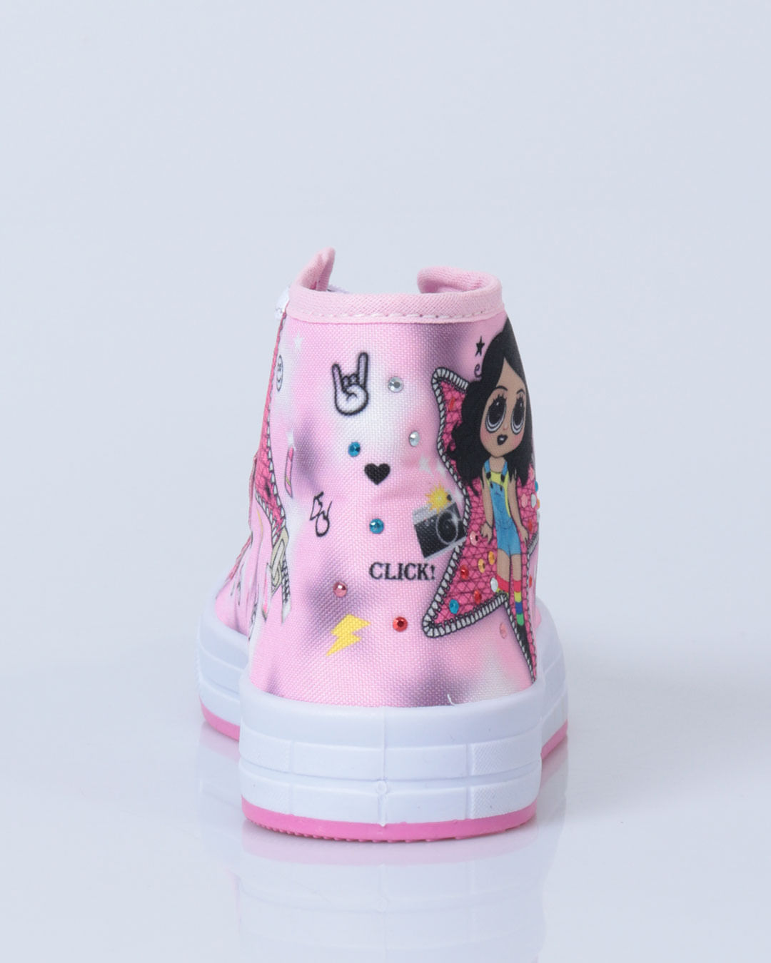 Tênis Infantil All Star Rosa Claro Cano Alto Tênis Infantil Cano