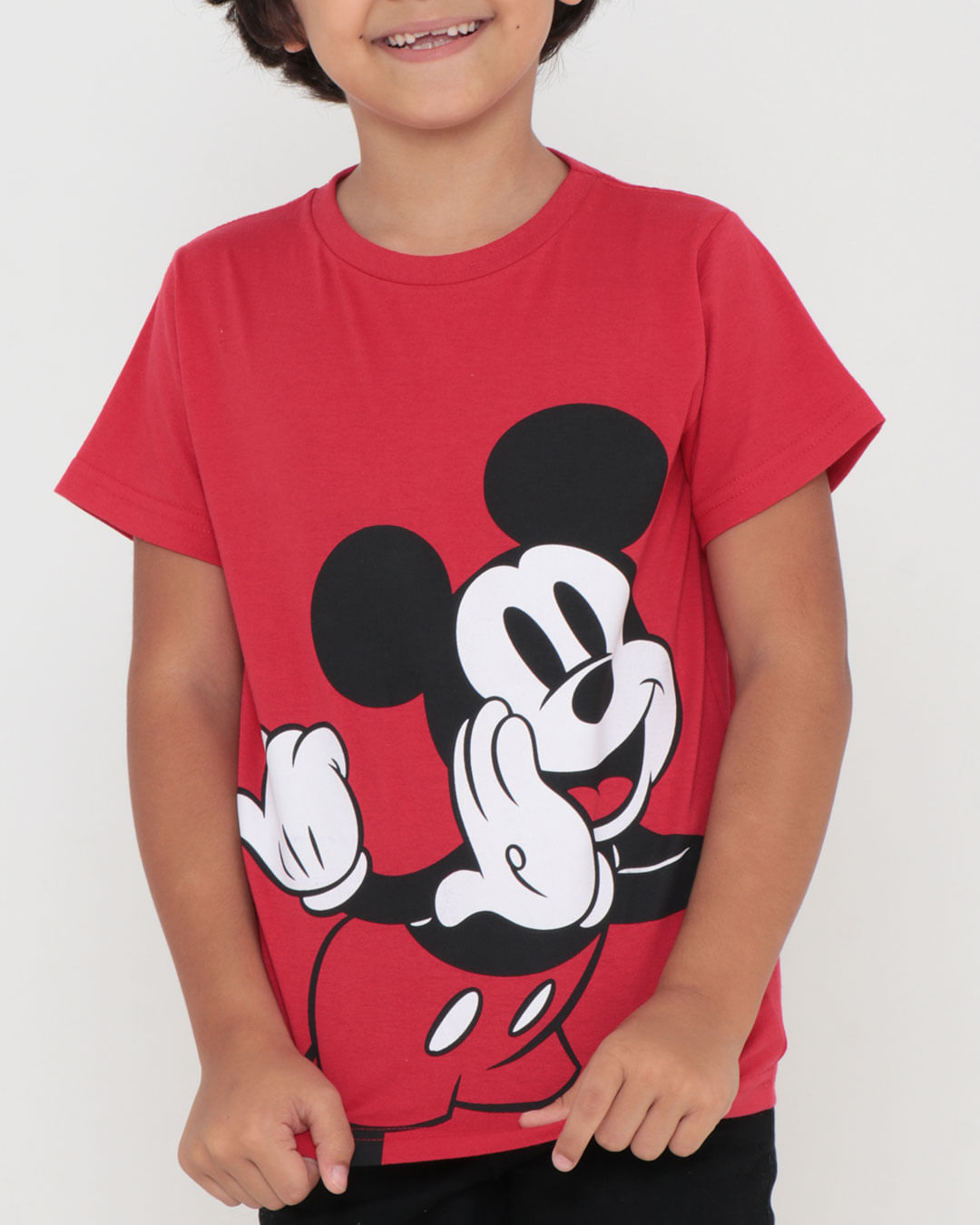 Camiseta Infantil Mickey Mouse Disney Vermelha