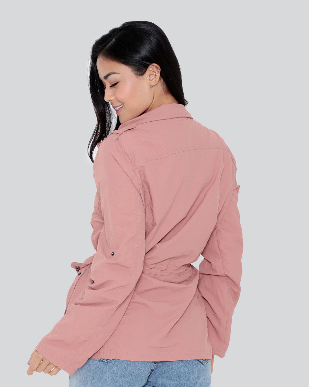 Jaqueta Feminina Double em Rosa Claro