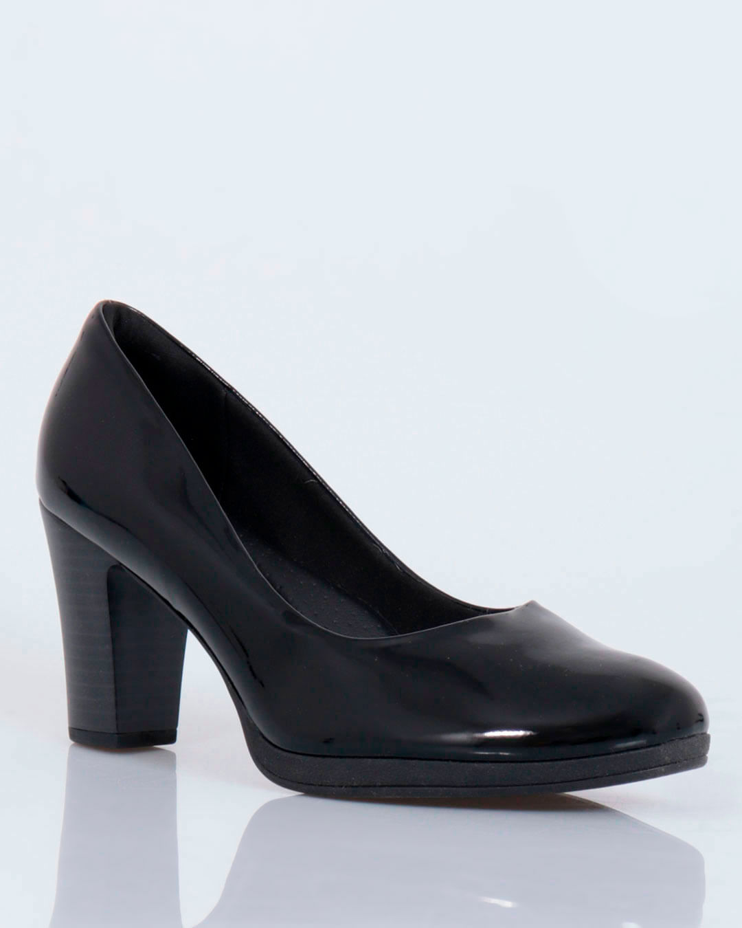 Sapato Salto Alto Scarpin Piccadilly Verniz Preto Lojas Torra - Main Image