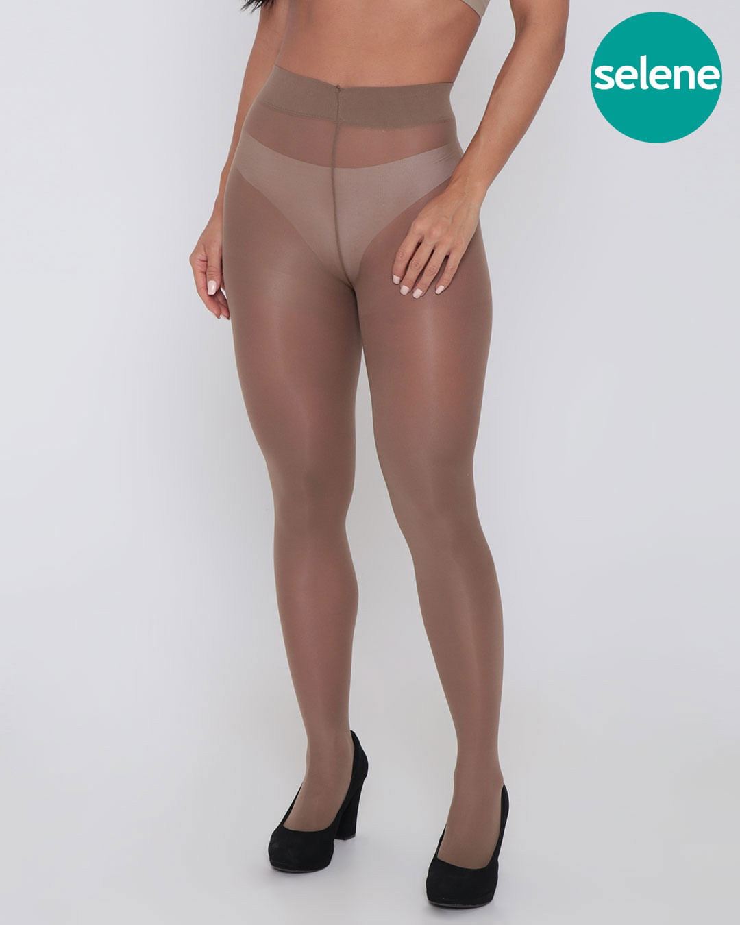 Meia Calça Feminina Fio 40 Opaca Selene Bege Lojas Torra