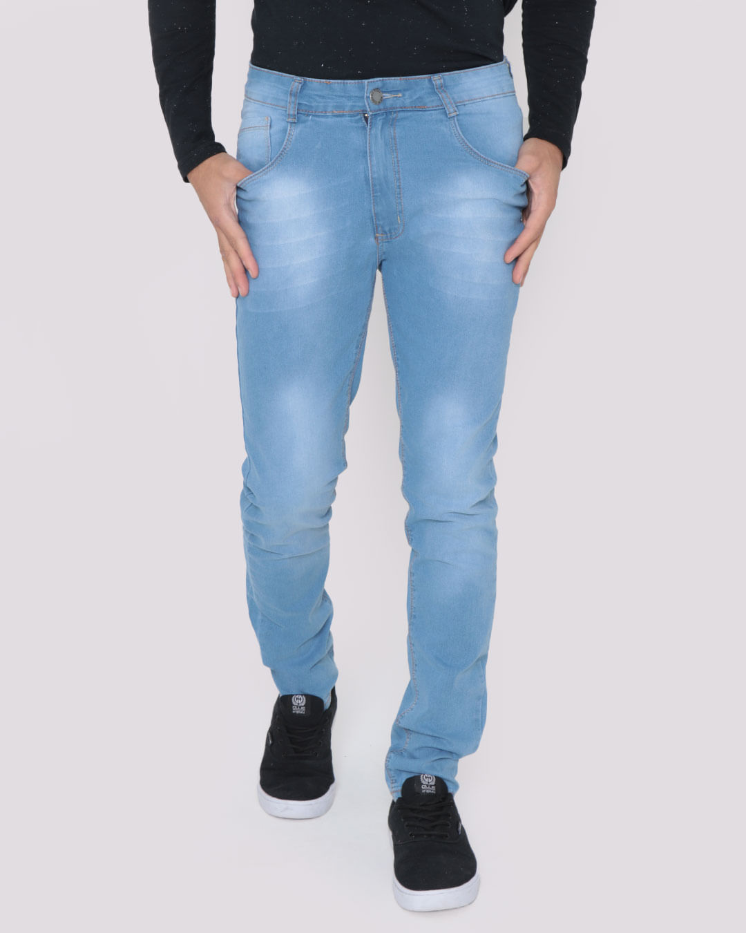 Calça Jeans Slim Masculina Azul Claro Lojas Torra