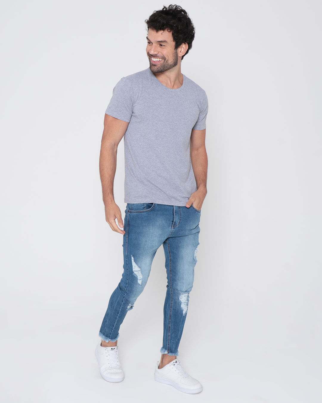 Alfaiataria Masculina CalÇa Jeans Masculina Meia Canela Calça