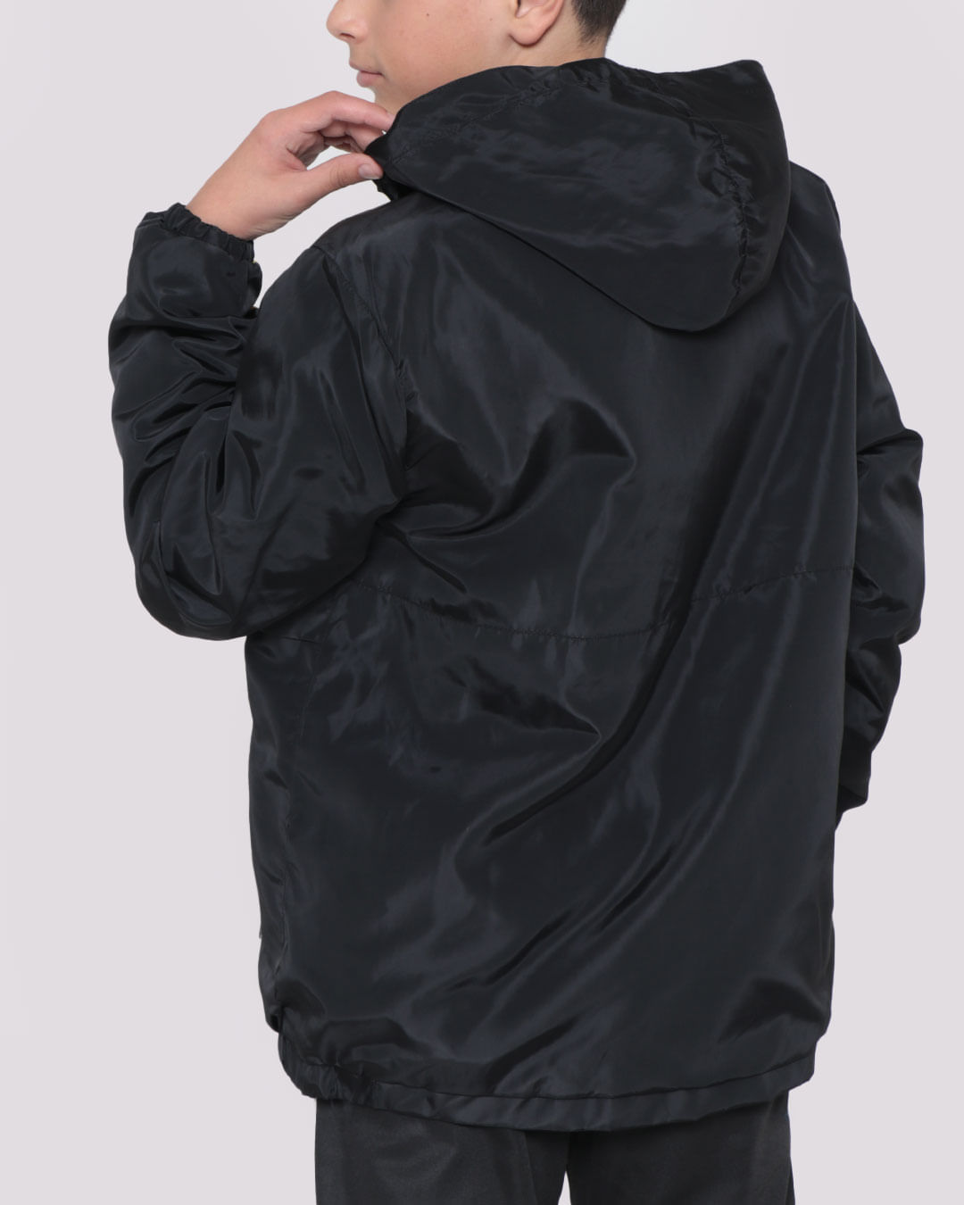 Jaqueta Juvenil Corta Vento Dupla Face Gangster Preta Lojas Torra