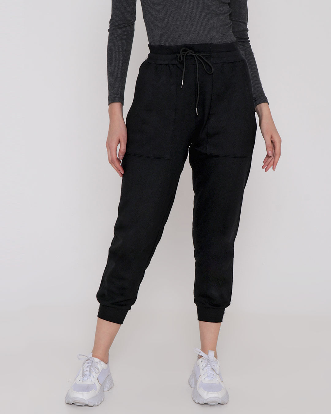 Calça Moletom Feminina Jogger Preta
