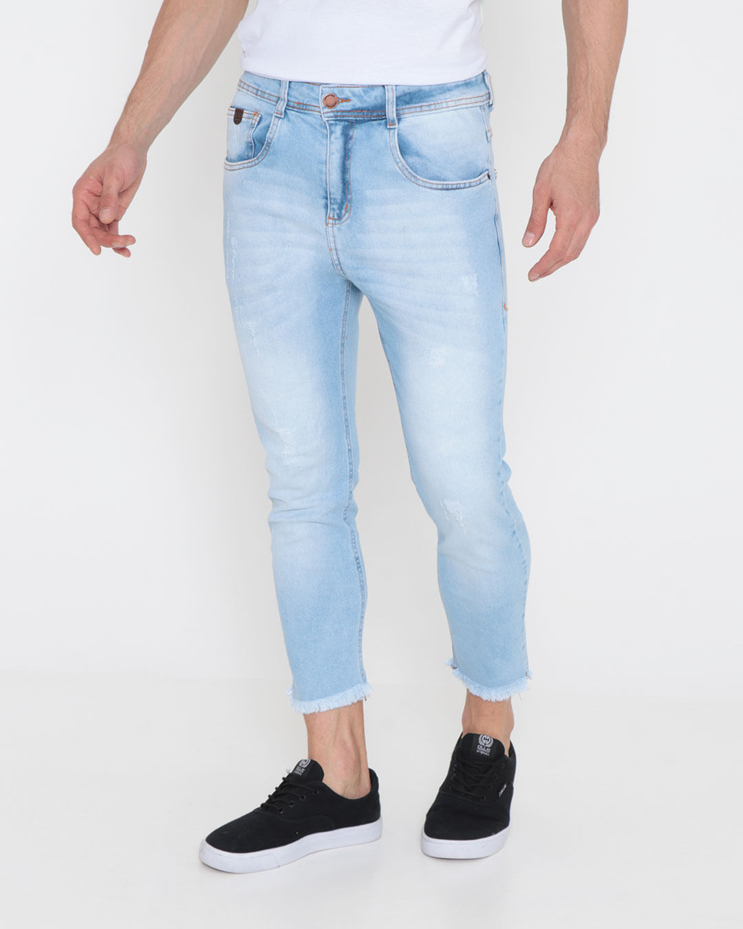 Calça Jeans Skinny Jeans Cropped Masculino Calça Jeans Masculina