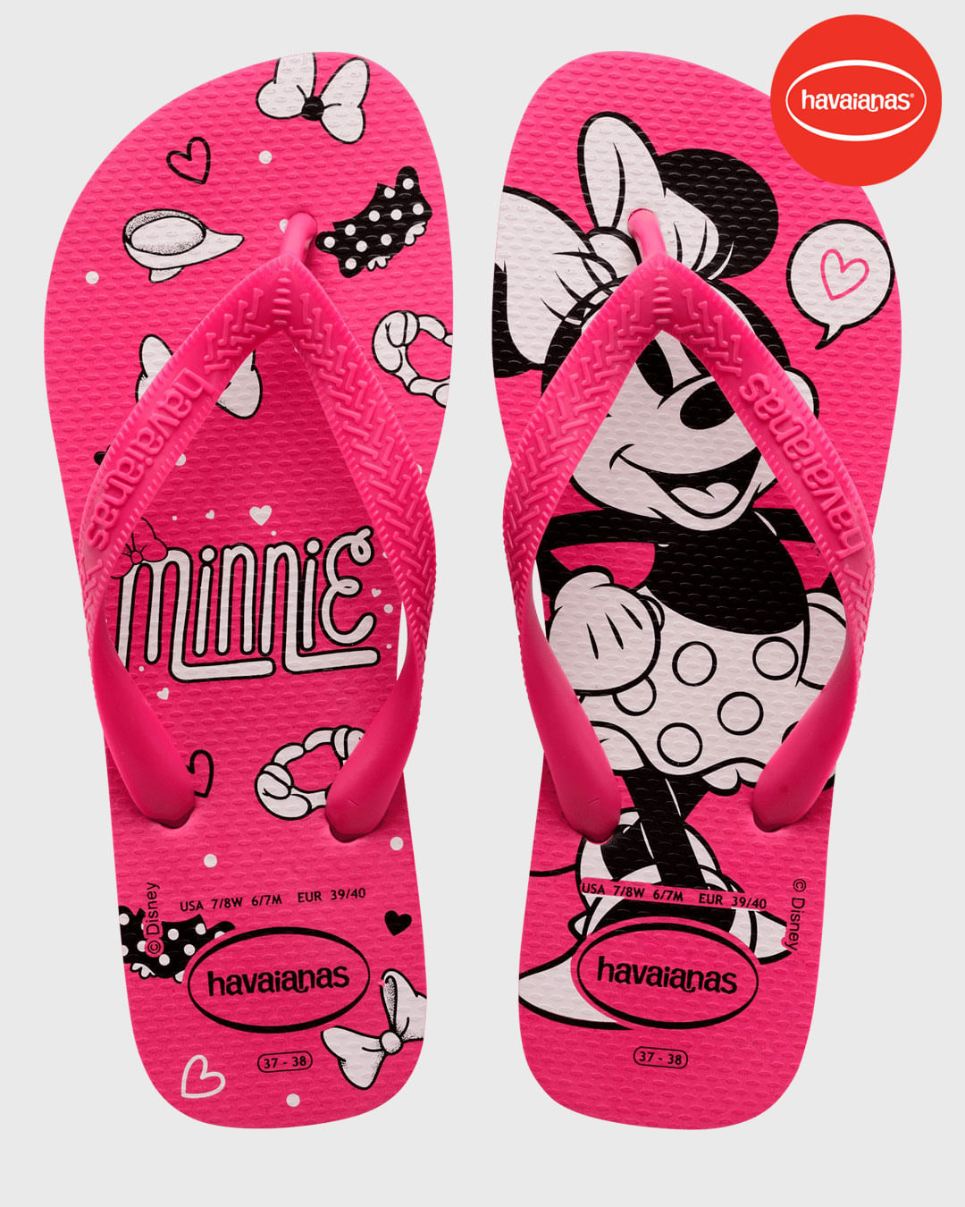 Disney Sandalia Da Minnie Feminina Chinelo Havaianas Feminino Top