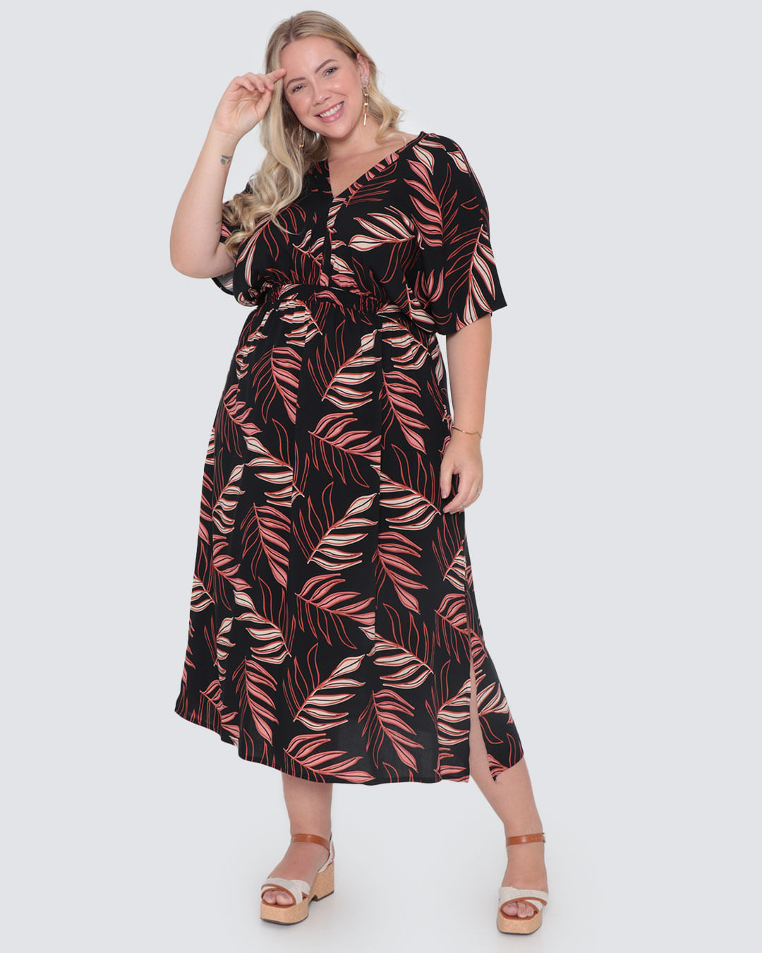 Vestido Preto Vestido Morcego Longo Vestido Plus Size Longo Manga