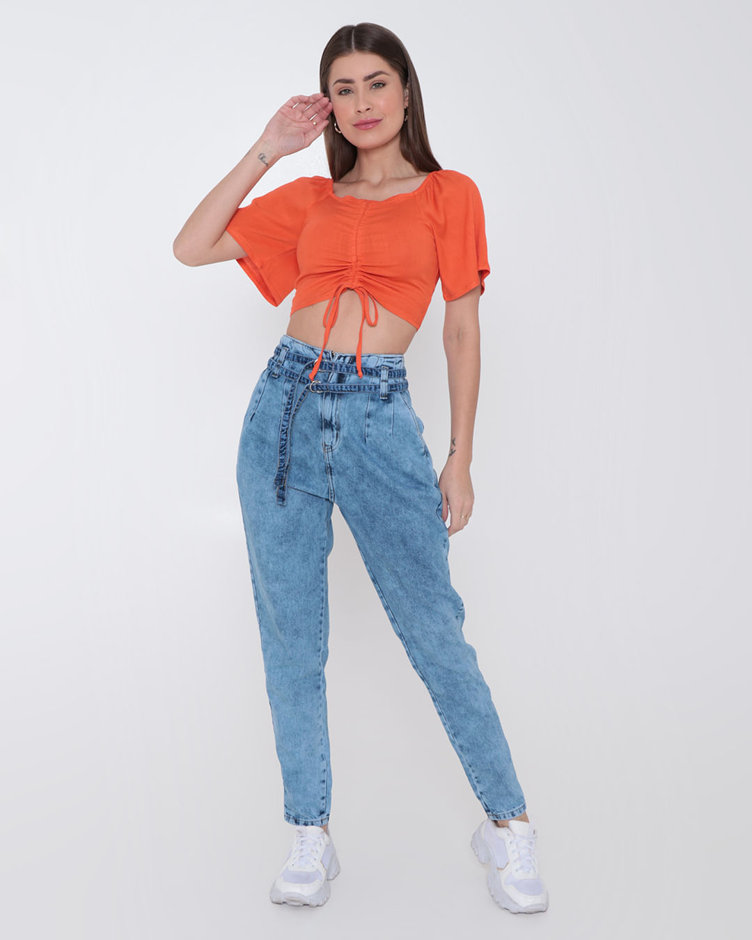 Blusa Ciganinha Blusa Jeans Feminina De Amarrar Blusa Feminina