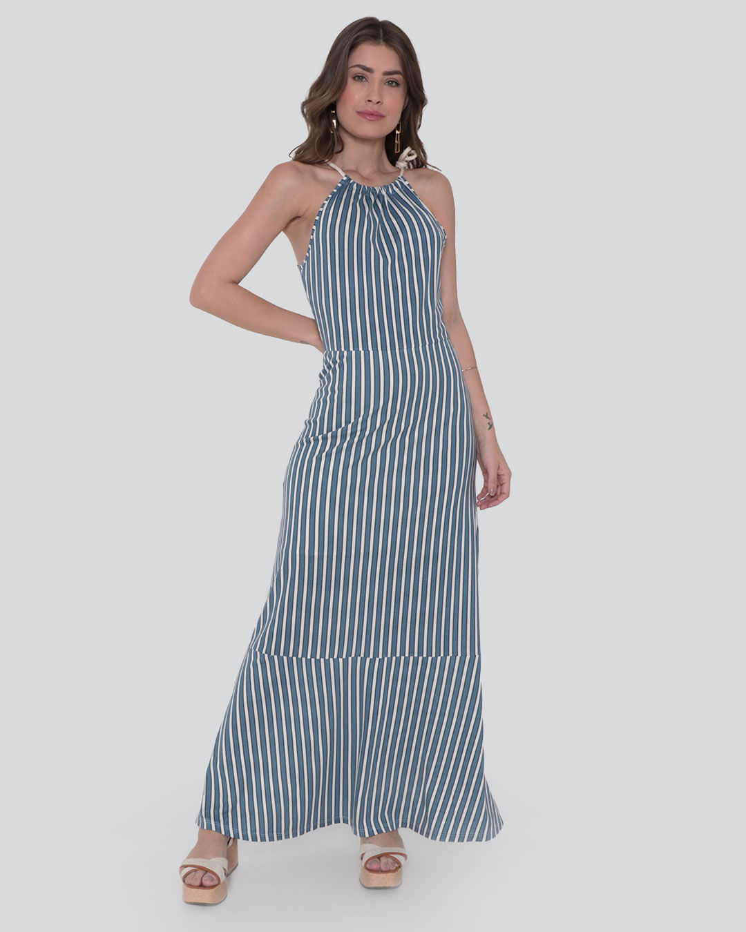 Vestido Longo Listrado Vestidos De Listras 2019 Longo Listrado