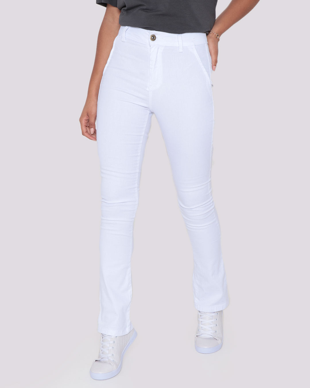 Calça Sarja Feminina Flare Branca Lojas Torra