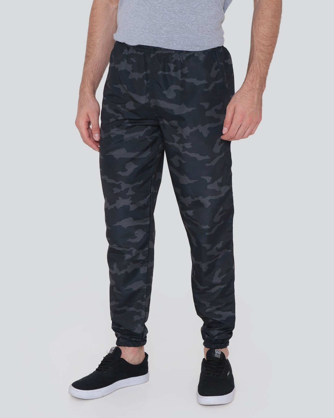 Calça Esportiva Masculina Jogger Camuflada Preta