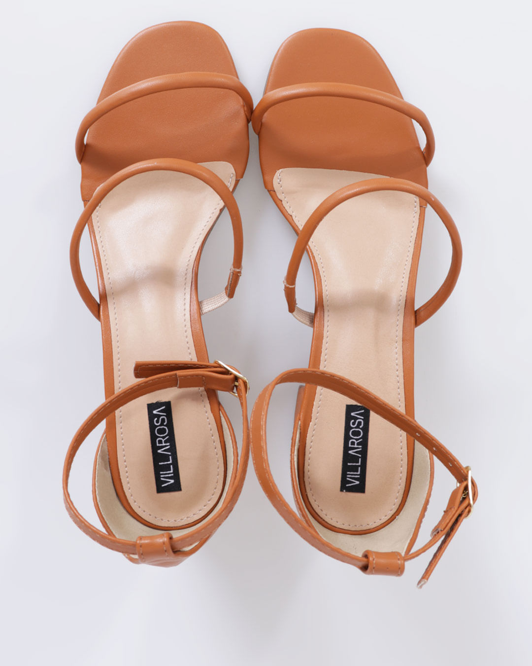 Sandália Feminina Salto Baixo Villarosa Marrom