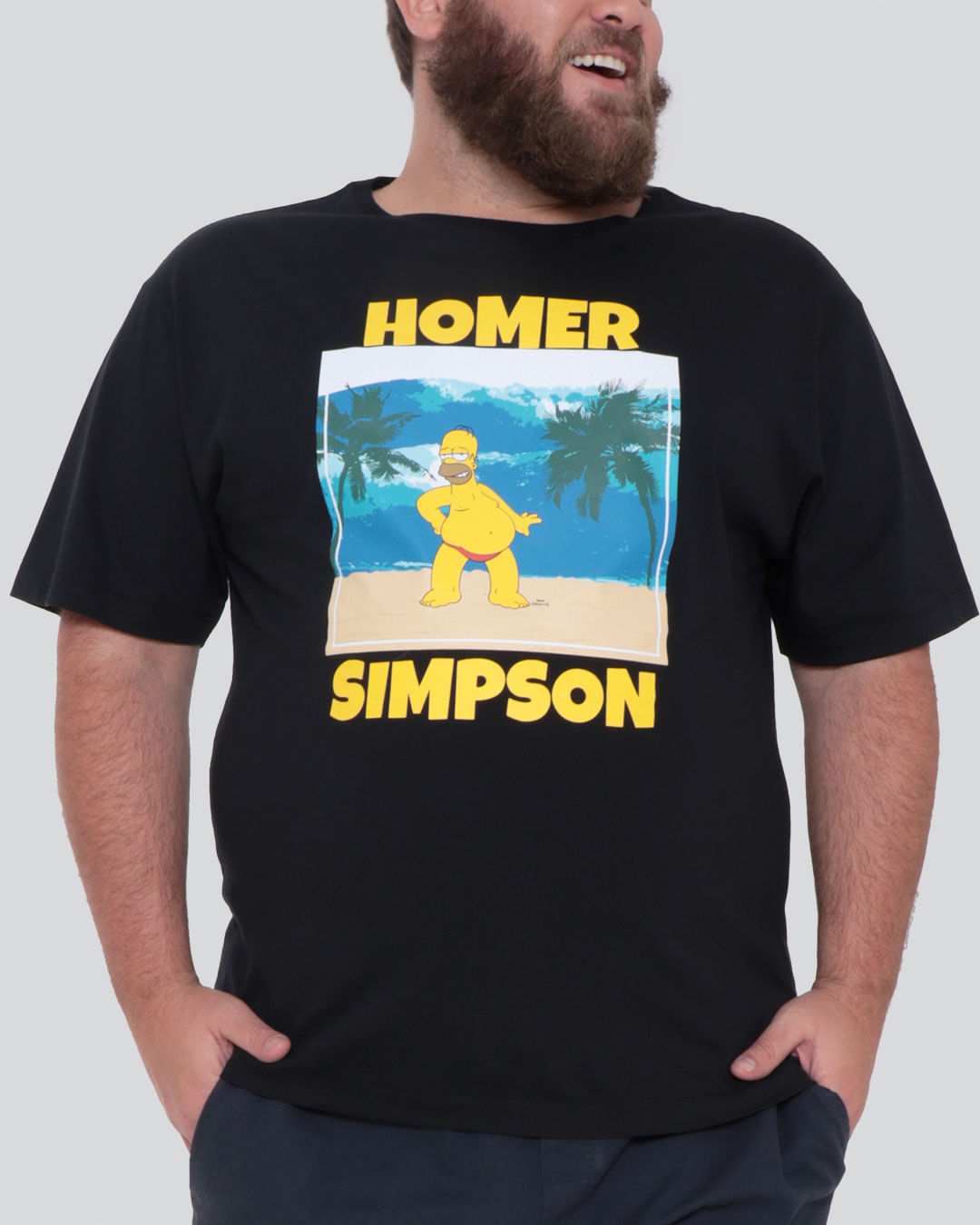 SiM インプTee 黒ボディ XL Camiseta Masculina Plus Size Homer Simpson Preta | Lojas Torra