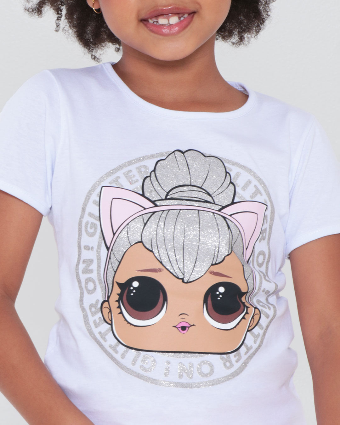 Blusa Infantil Estampa Lol Branca