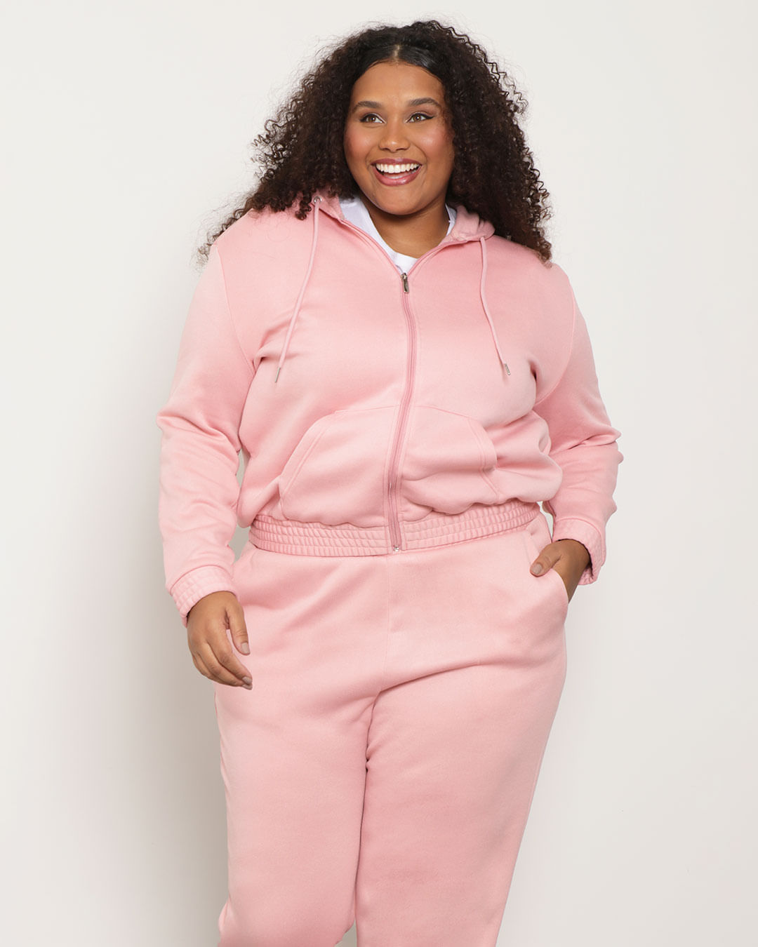 Blusa Moletom Plus CalÃ§a Moletom Feminina Conjunto Conjunto