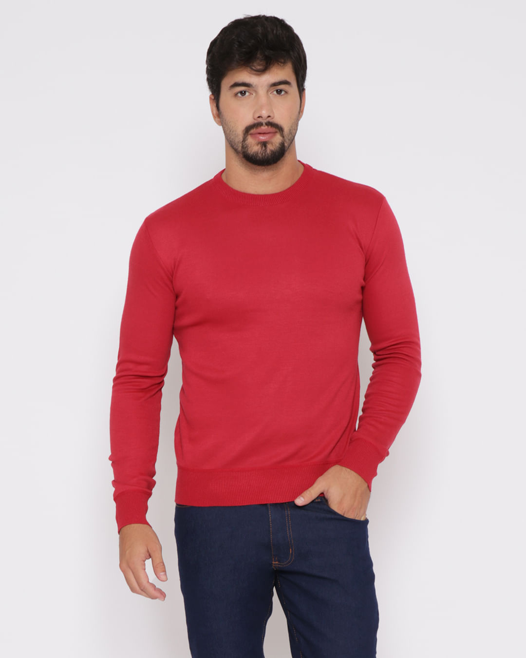 Gola Redonda Sueter Masculino Social Gola V Suéter Masculino Tricô