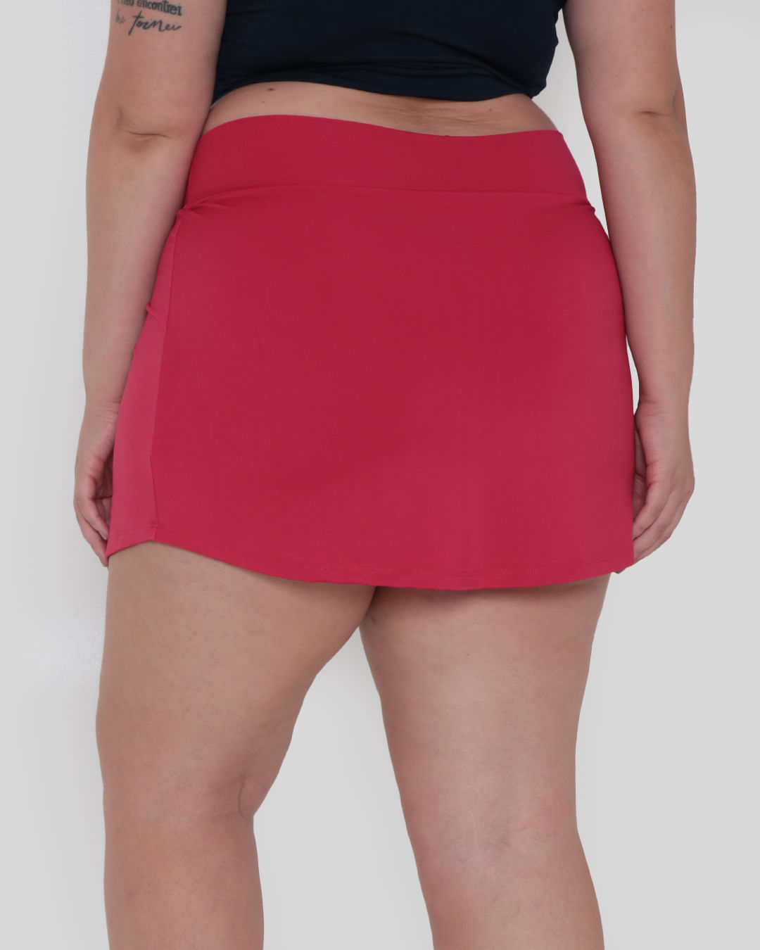 Short Saia Fitness Plus Size Fitter Rosa Médio Lojas Torra