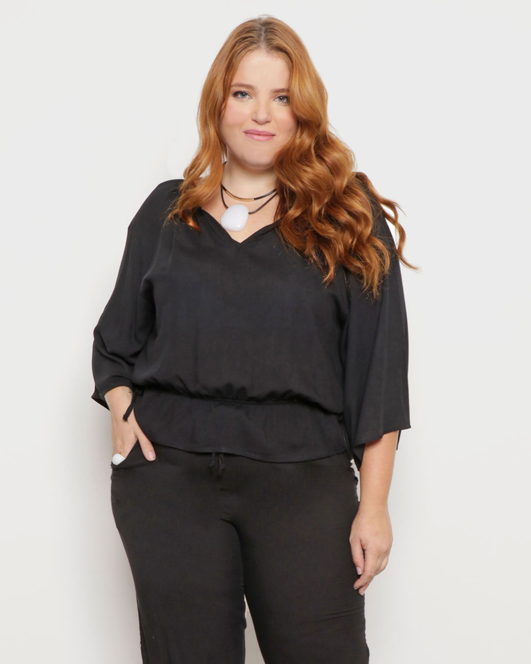 Viscose Modelo De Blusa Preta Blusa Preta Modelo Blusa De Viscose Manga  Curta Preta, image size:1080x1350