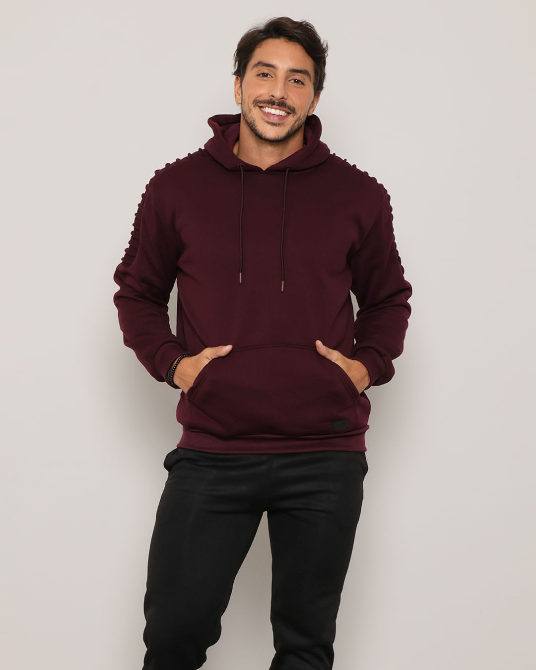 Blusa Moletom Masculino Moletom Cor Vinho Blusão Moletom Masculino