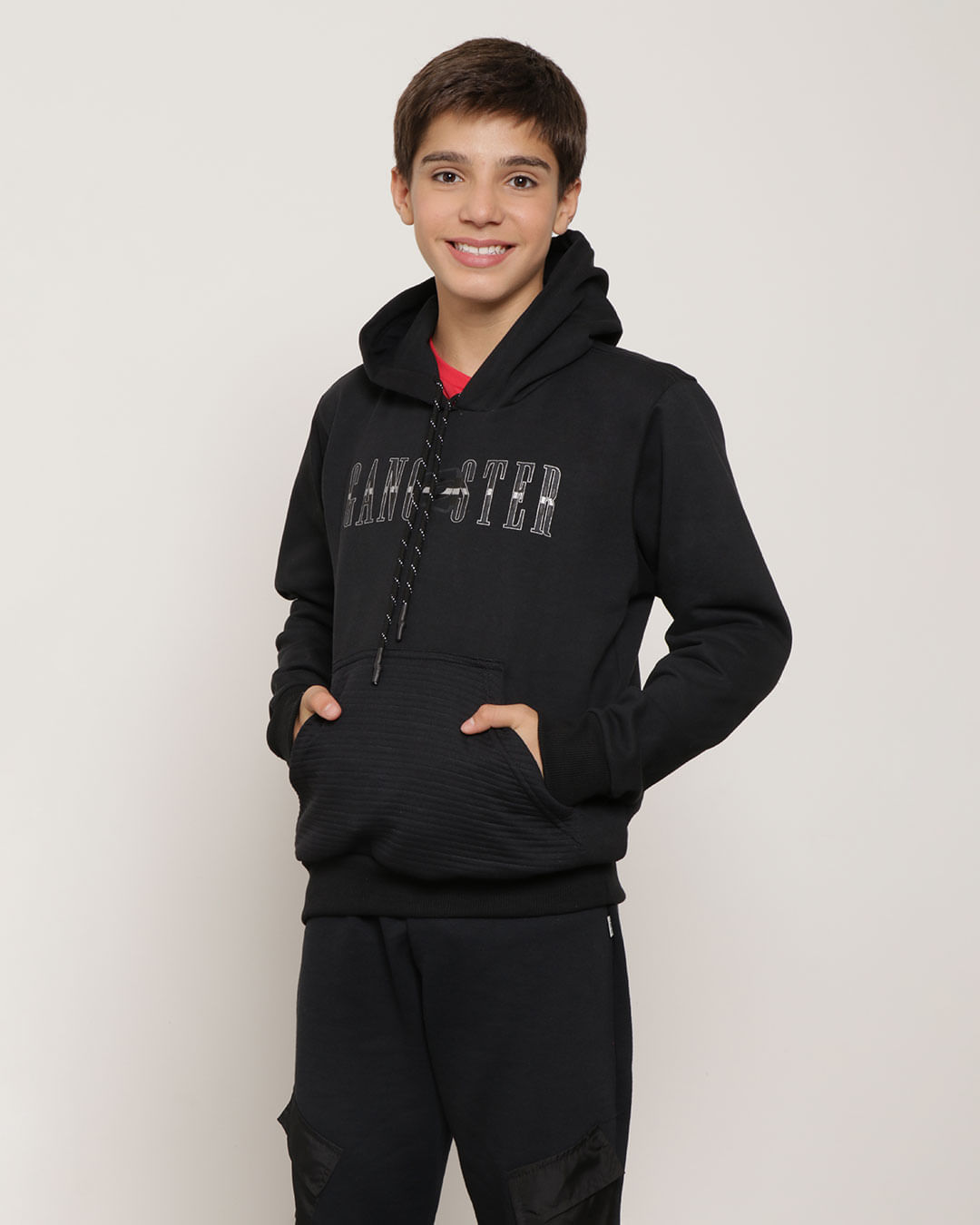 Blusão Moletom Juvenil Gangster Preto