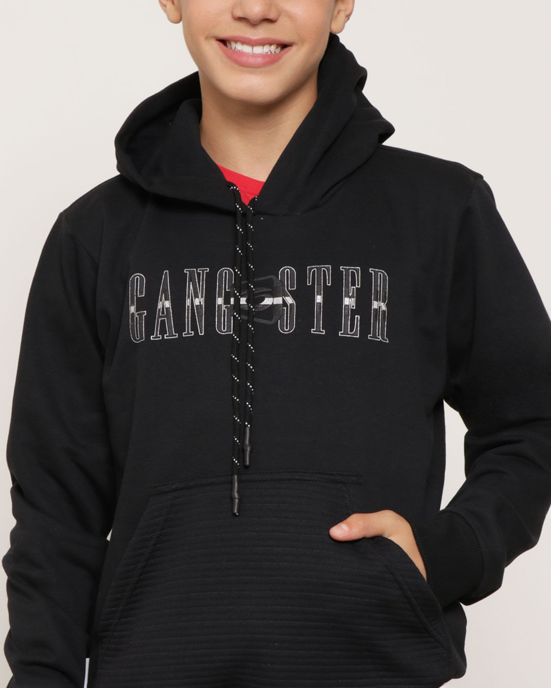 Blusão Moletom Juvenil Gangster Preto