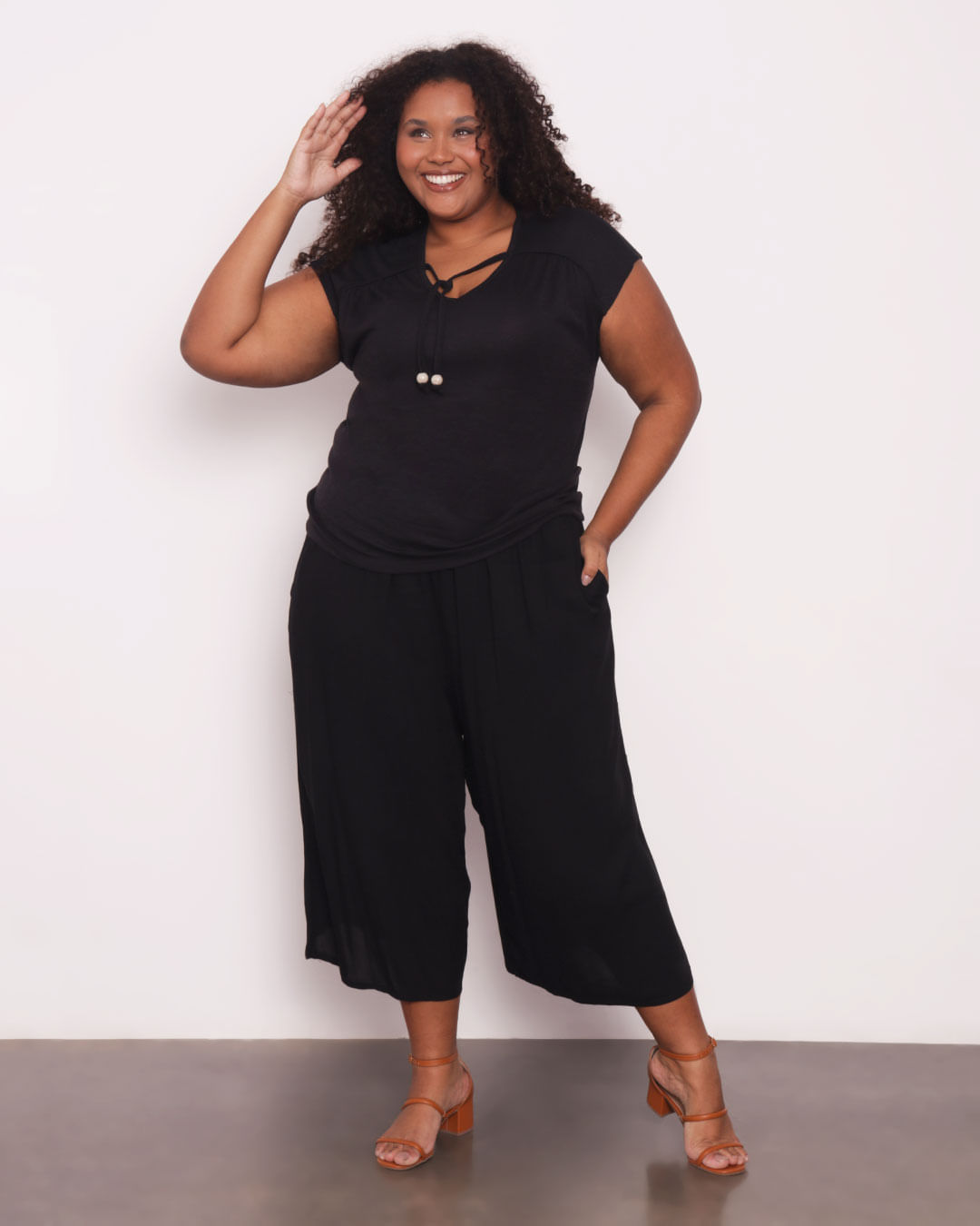 Pantacourt Plus Size CalÃ§a Pantacourt Malha Macacão Pantacourt