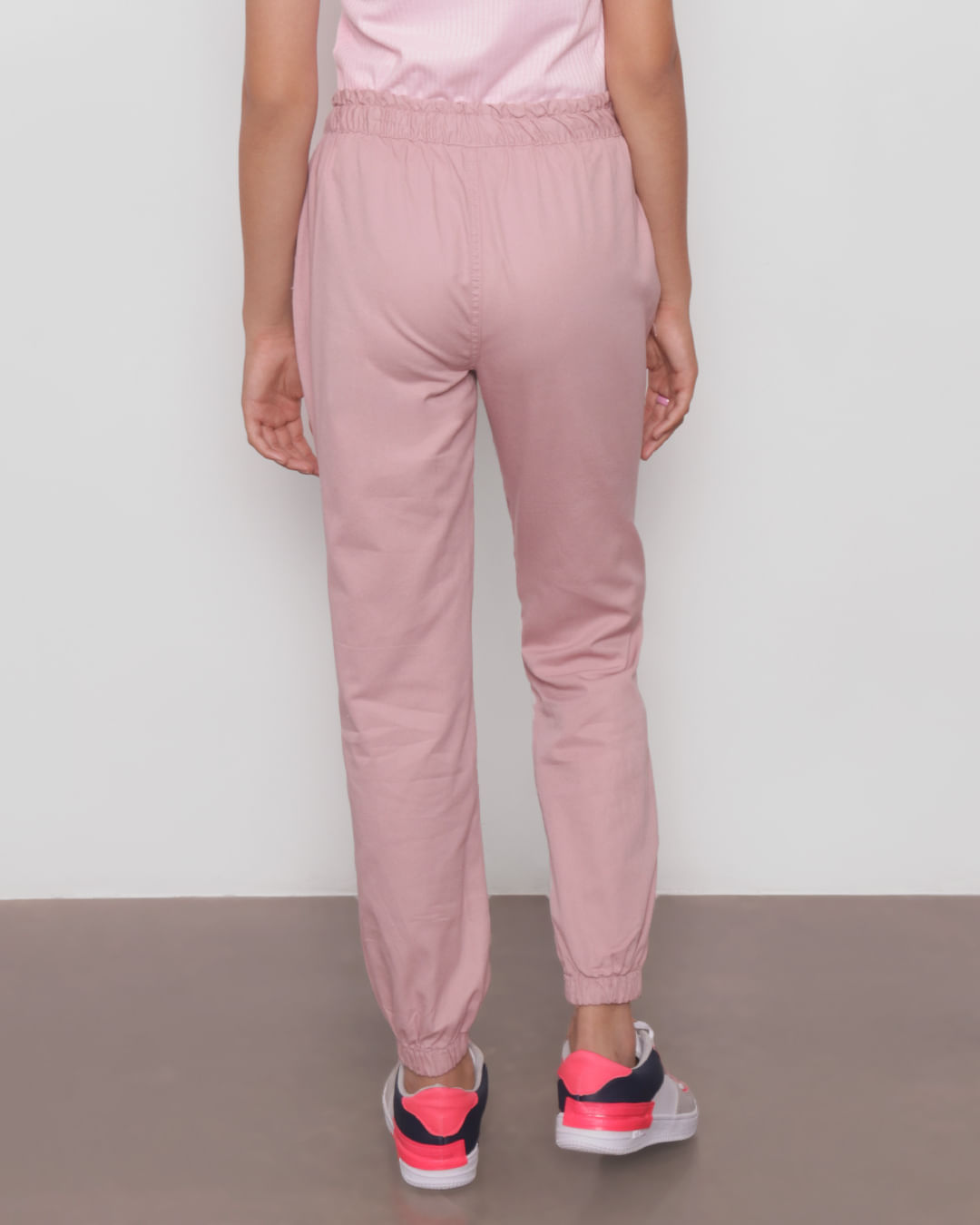 Palo Rosa Conjunto Jogger Rosa Calça Juvenil Sarja Jogger Rosa