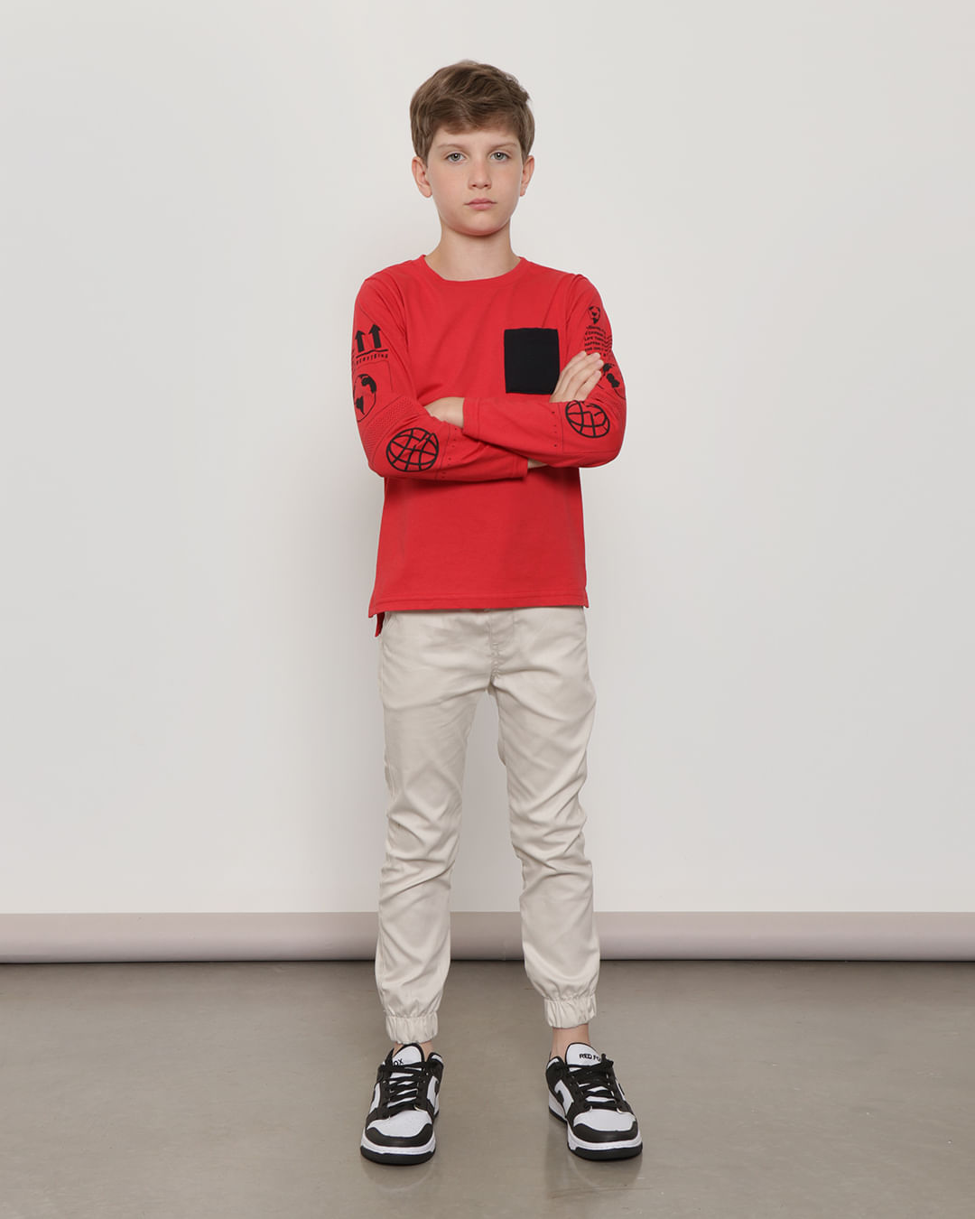 Calça Sarja CalÃ§a Vermelha Masculina Infantil Bebê Menino CalÃ§a