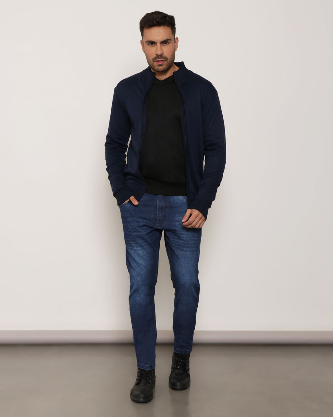 Camisa Social CalÇa Jeans E Bota Masculina Calça Masculina Jeans Para Usar  Com Botina Bota Barra Larga Básica De Trabalho Serviço Mecânico Borracharia 