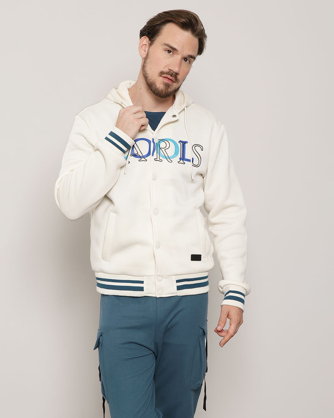 Jaqueta Moletom Moletom College Com Capuz Jaqueta Direito