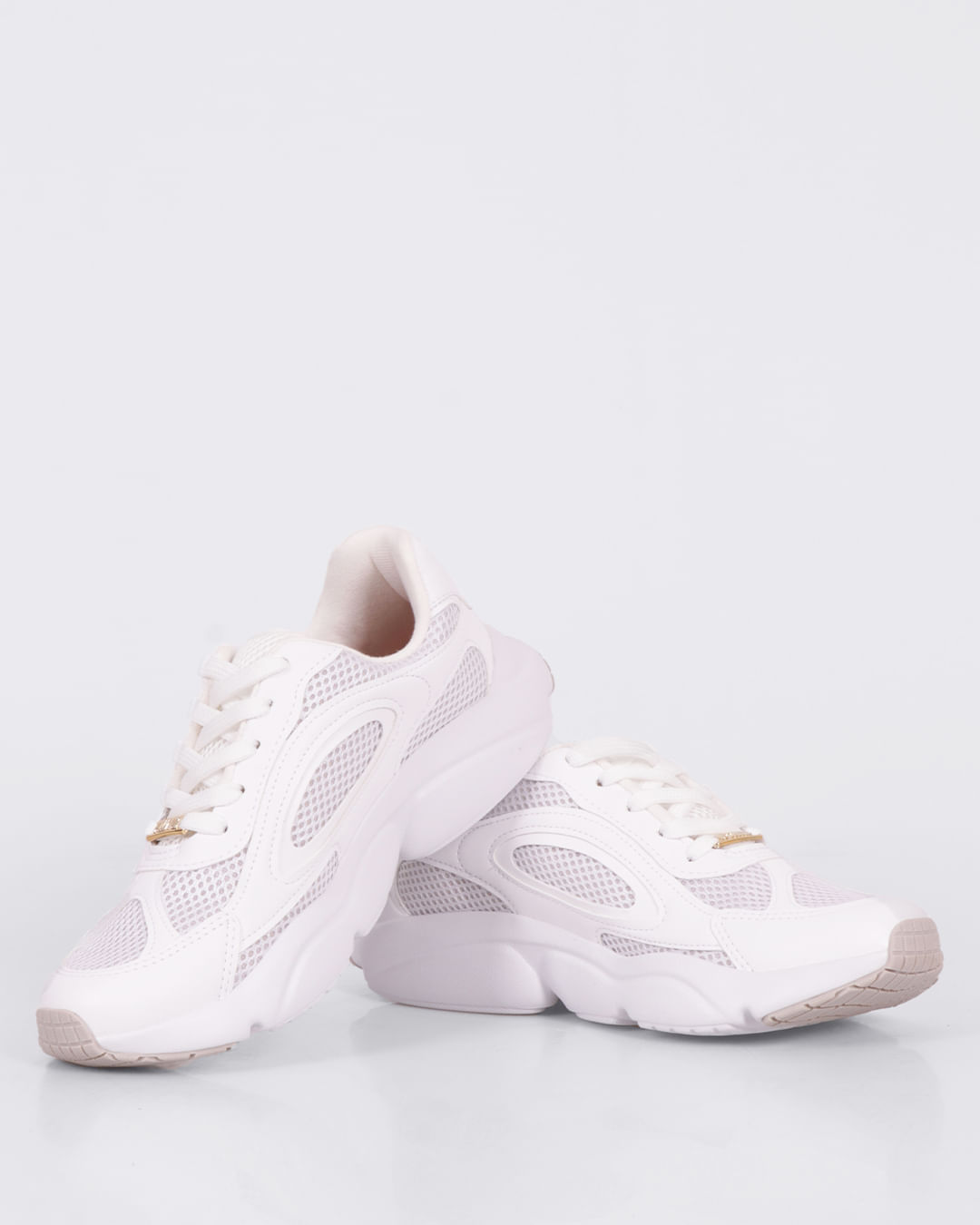 Tênis Feminino Casual Vizzano Chunky Tela Nylon Branco