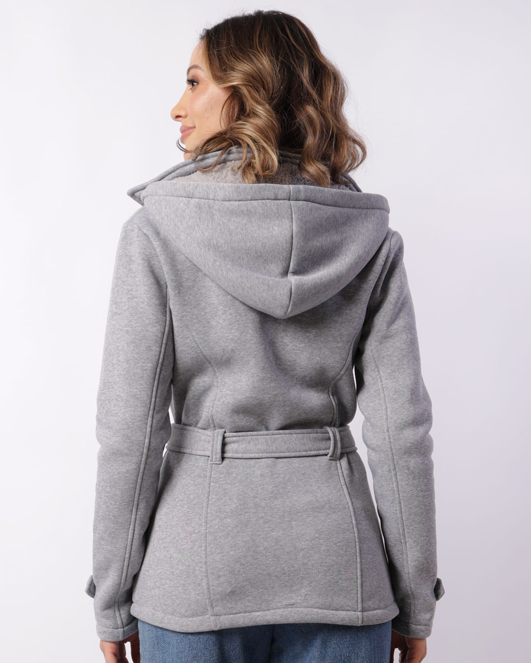 Calça Moletom Casaco Moletom Feminino Com BotÃ£o Casaco De Moletom