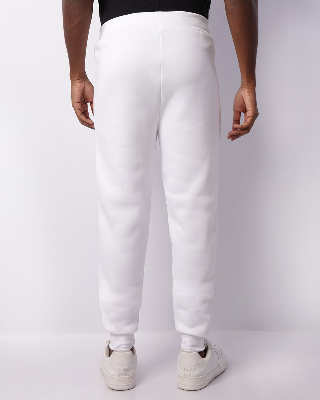 Calça Moletom Masculina Jogger Com Bolso Branca