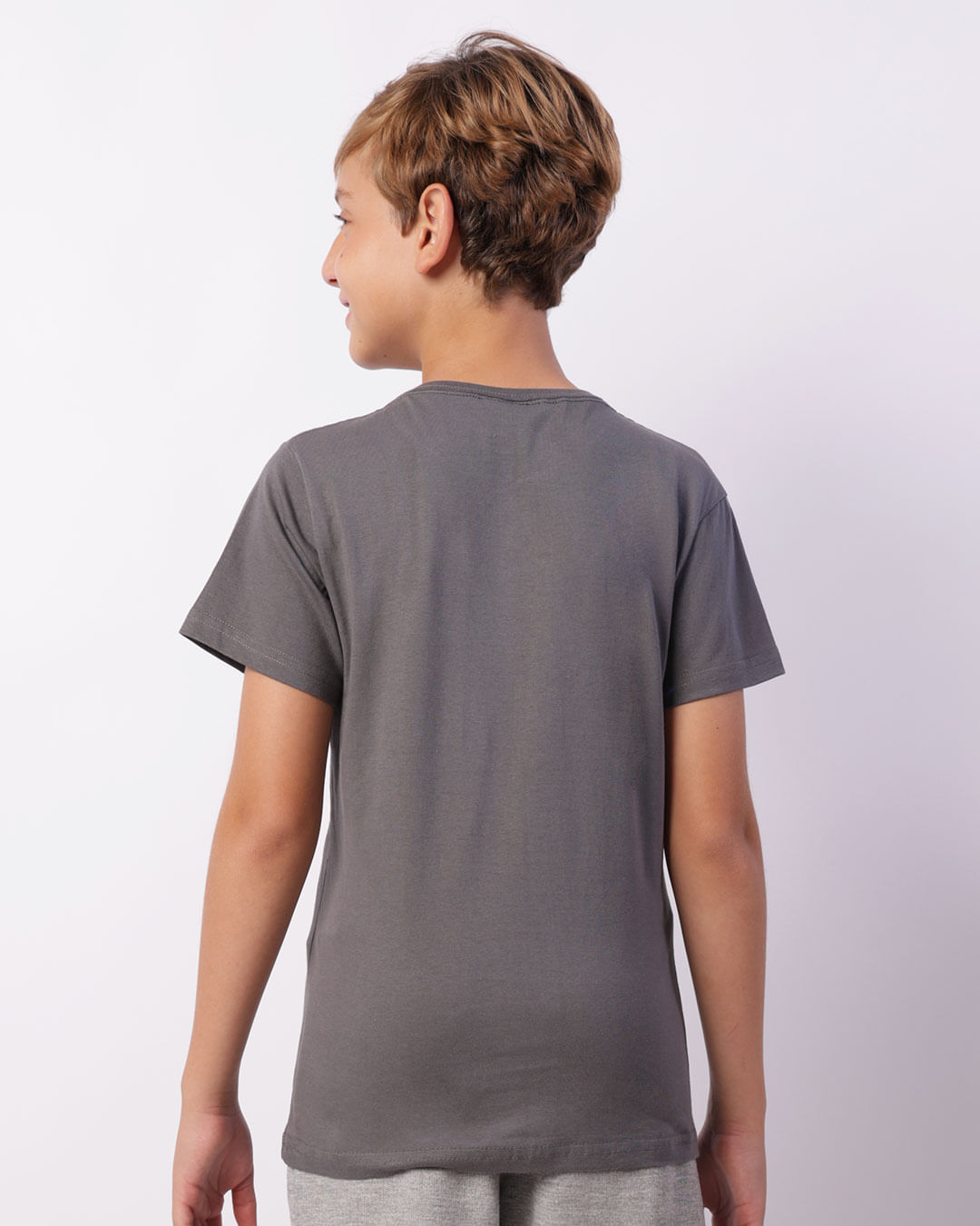 Camiseta Juvenil One Piece Manga Curta Cinza