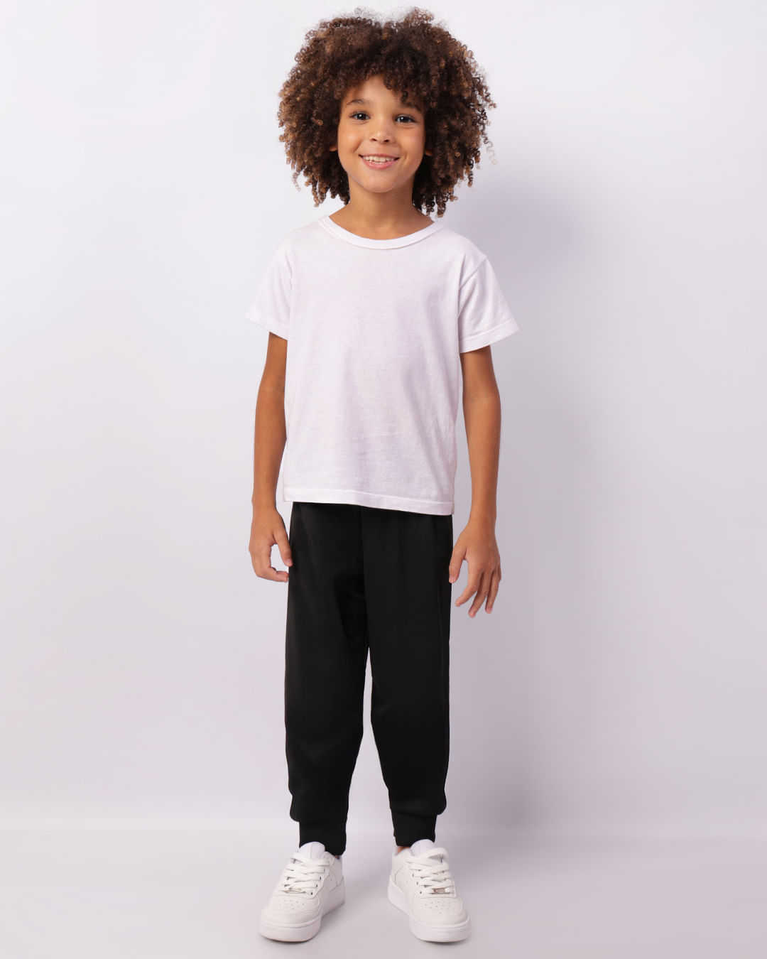 Calça Infantil Jogger Helanca Preta-1744748937307