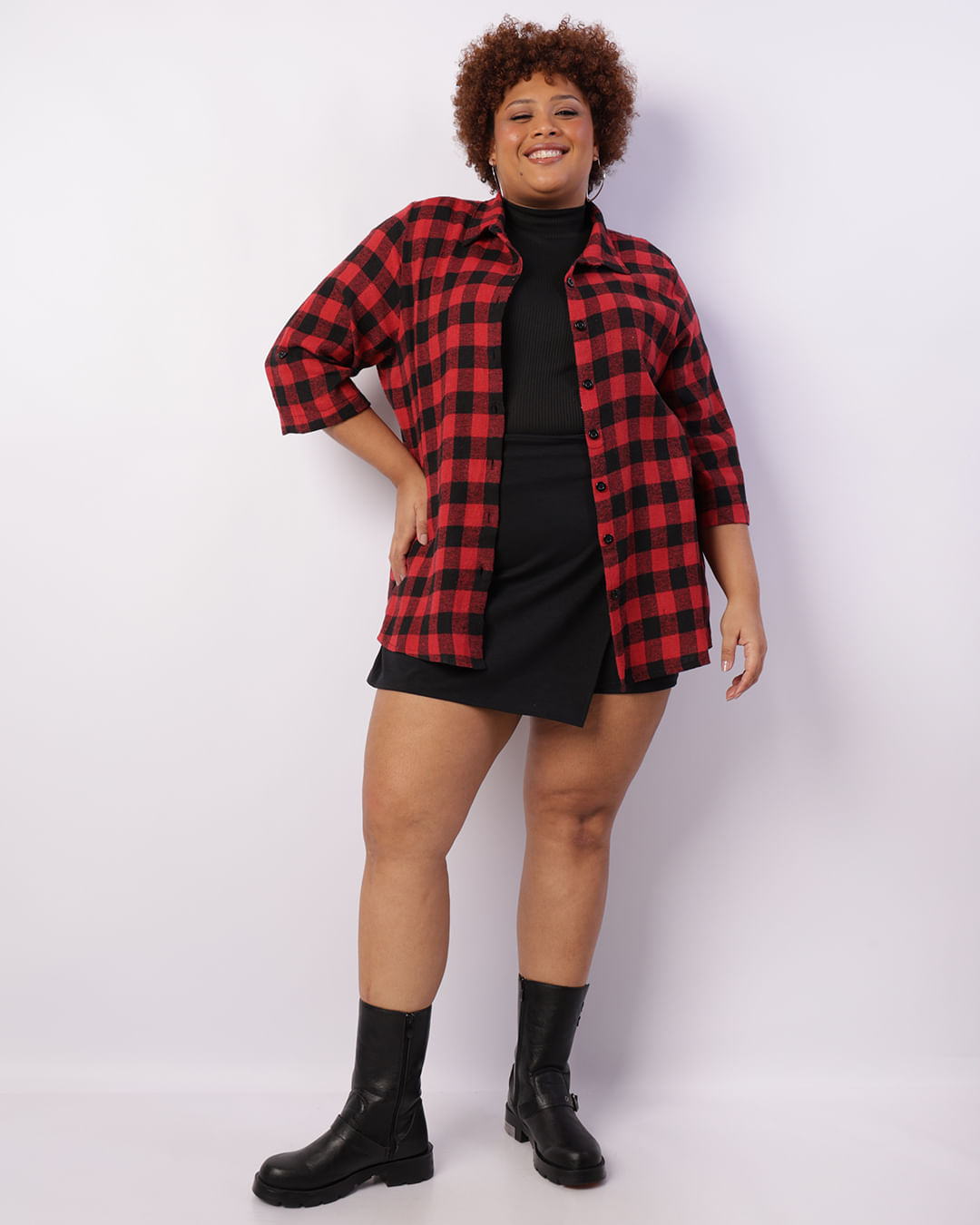 Como Usar Camisa Flanela CalÇa Jeans E Camisa Xadrez Feminina Plus