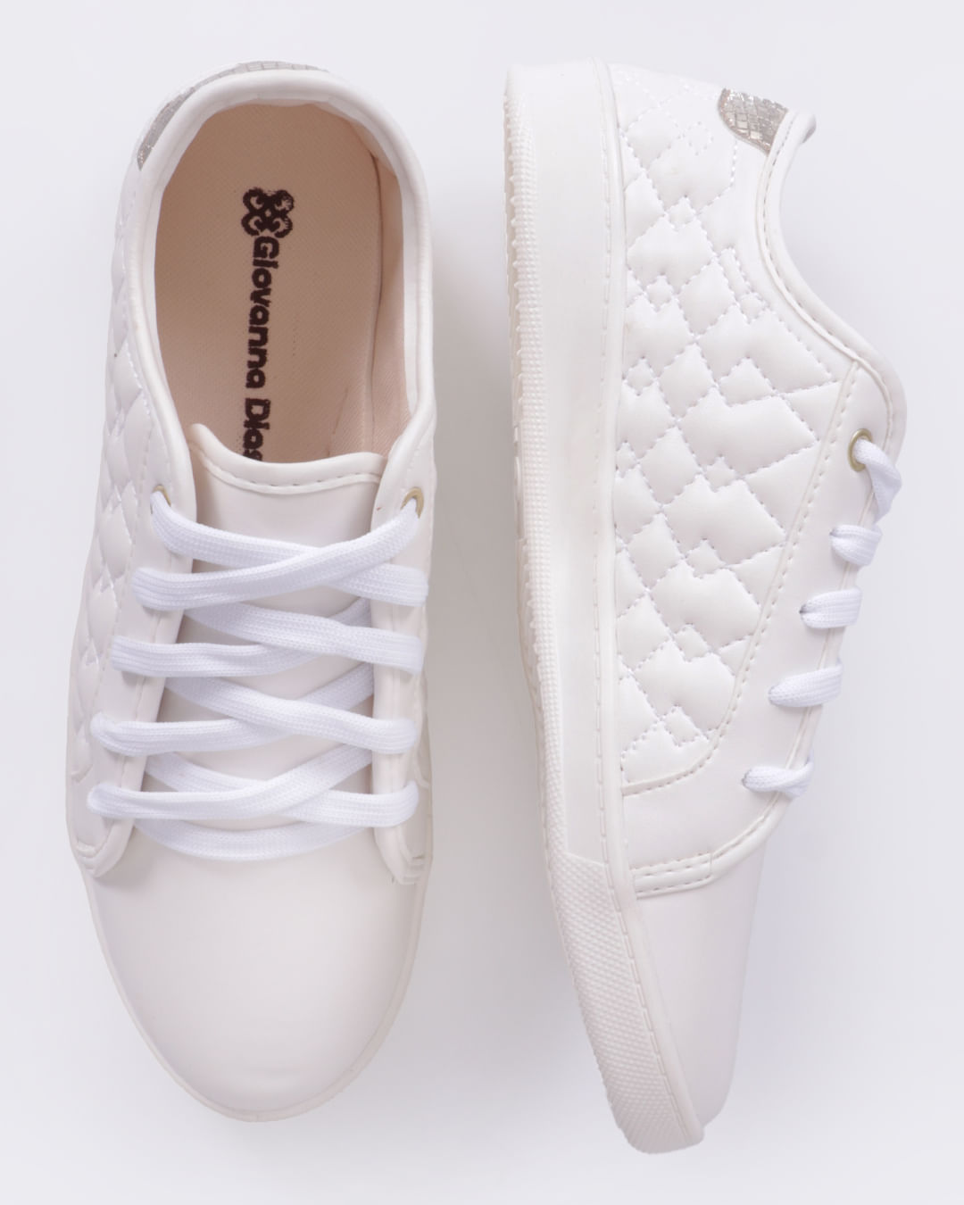 Bebecê Tenis Branco Com Brilho Feminino Tênis Feminino Casual